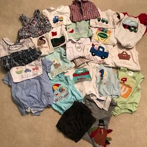 Huge bundle of monogram William onesies